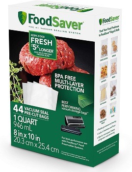 FoodSaver 1-Quart Precut Vacuum Seal Bags