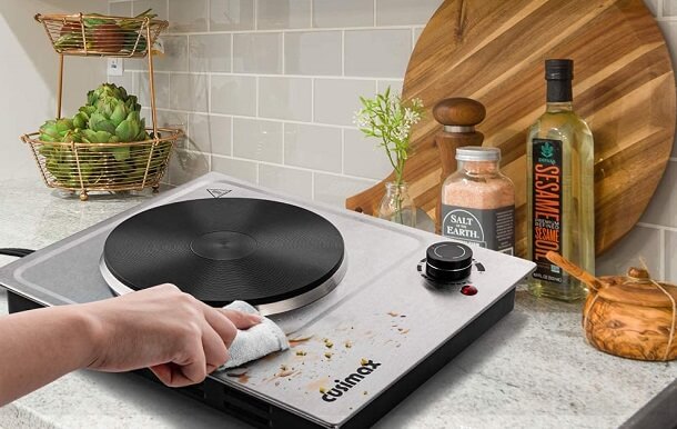 how to clean a hot plate