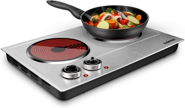 infrared double burner hot plate