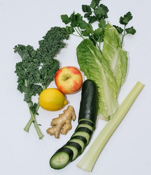 celery and fruits and vegetables