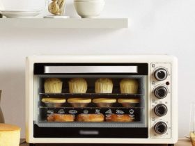 yellow toaster oven