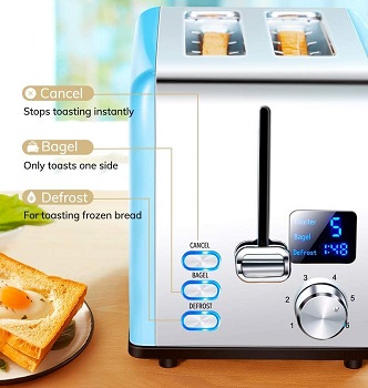 Aevo Compact Light Blue Toaster