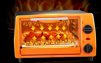 L Oven Mini Toaster Oven In Orange