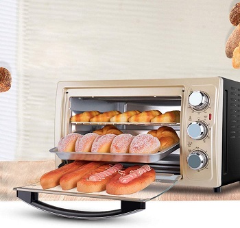 LQRYJDZ Toaster Oven, Gold