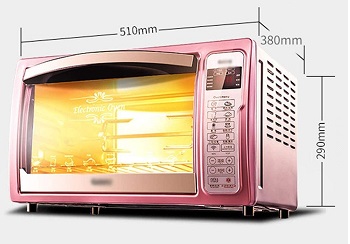 LQRYJDZ Toaster Oven, Rose Gold