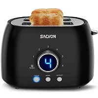 Sacvon 2-Slice Black Toaster Rundown