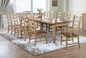 BEST FARMHOUSE Sunset Trading Brook 11 Piece Dining Room Set