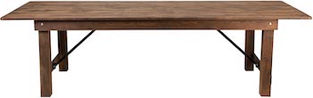 BEST RUSTIC Flash Furniture HERCULES 10 Seat Farmhouse Table