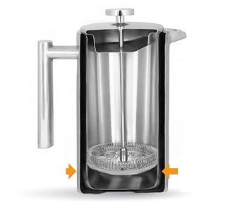 BEST STAINLESS STEEL 20 OZ MIRA French Press