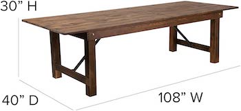 Best Rustic10-seat Farmhouse Table