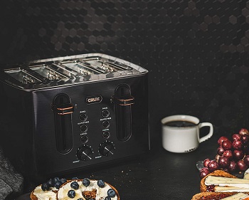Crux 14807 Black Toaster
