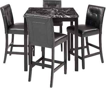 Rhomtree Marble Table With 4 Chairs