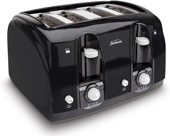 Sunbeam 4-Slice Black Toaster