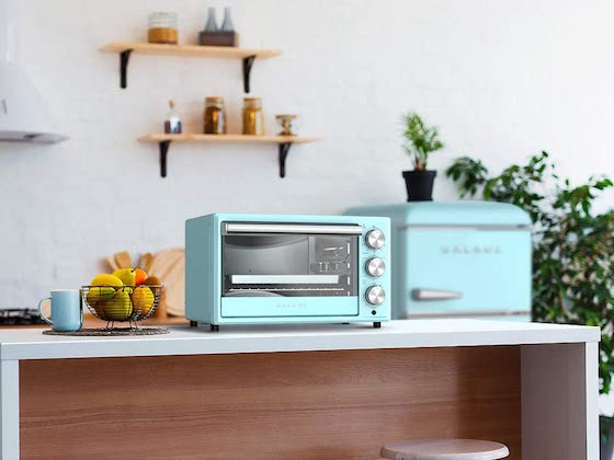 blue toaster oven