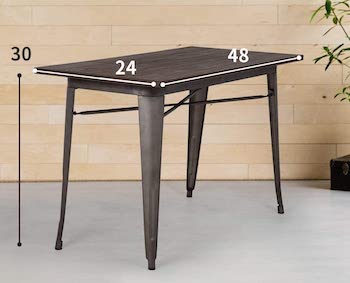 FDW 24 Wide Dining Table Metal