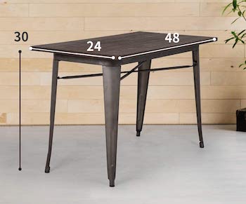 FDW Metal 24 x 48 Inches Table
