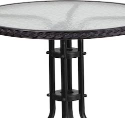 Flash Furniture Round Glass Table