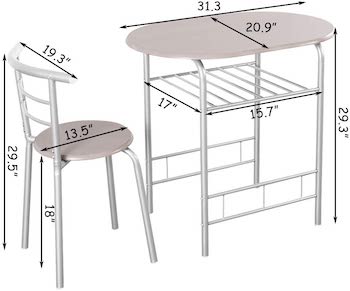 Giantex Small 3 Pc Dining Set