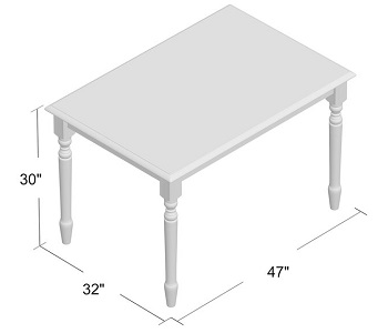 Dannie Rubberwood Dining Table