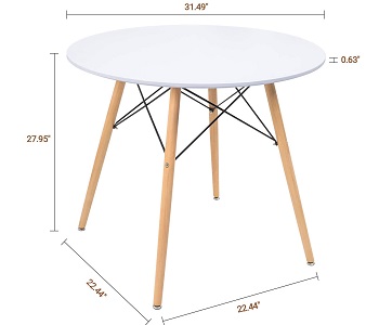 KaiMeng White Dining Table