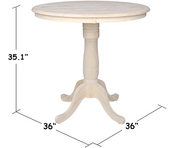 Best Pedestal 36-Inch Round Counter Height Table