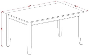 East West Furniture Dining Table