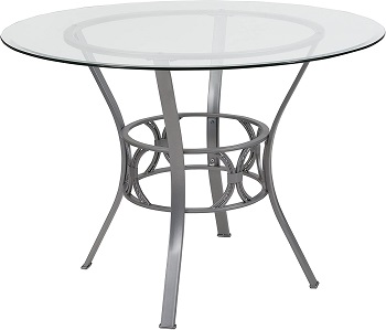 Best Pedestal 42 Inch Round Glass Dining Table