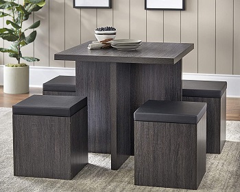 Best Small 5 Piece Counter Height Dining Set With Storage