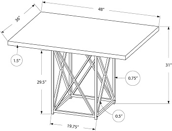 Monarch Specialties Dining Table