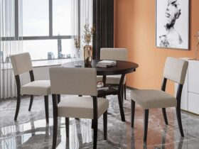 Best 5 Piece Round Dining Set With Upholstered Chairs