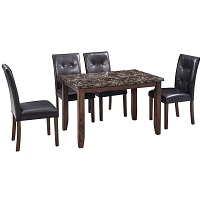 Best Of Best 5 Piece Dining Set With Upholstered Chairs Rundown