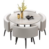 Best Small 5 Piece Faux Marble Dining Set Rundown