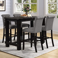 Best Wooden 5 Piece Dining Set With Upholstered Chairs Rundown