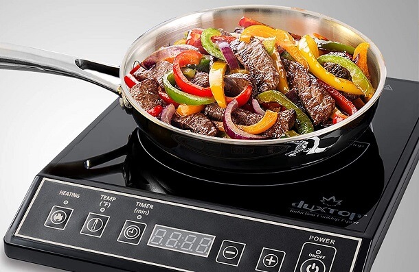 cooking on an electric hot plate