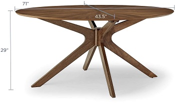 Modway Crossroads Oval Dining Table