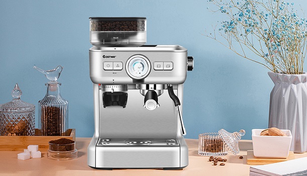 COSTWAY Semi-Automatic Espresso Machine