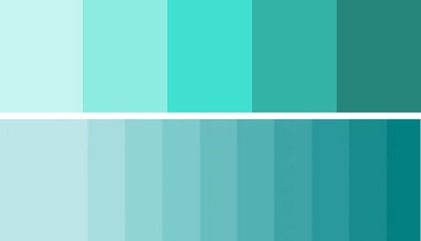 Different Turquoise Shades