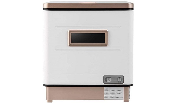 AngelHJQ Small Automatic Dishwasher With Retro-Designed Unit