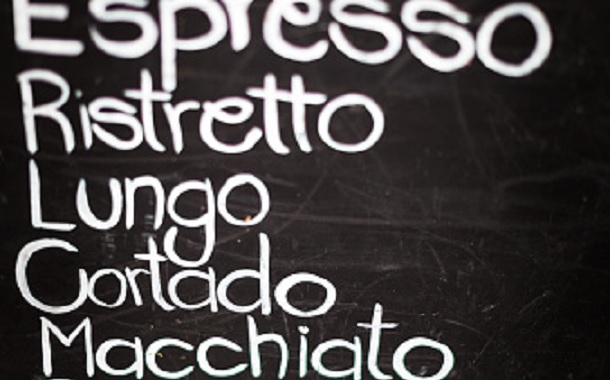 Coffee Shop Menu With Ristretto