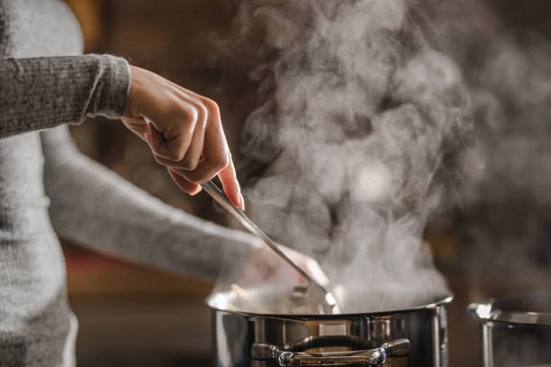 cooking on a hot plate