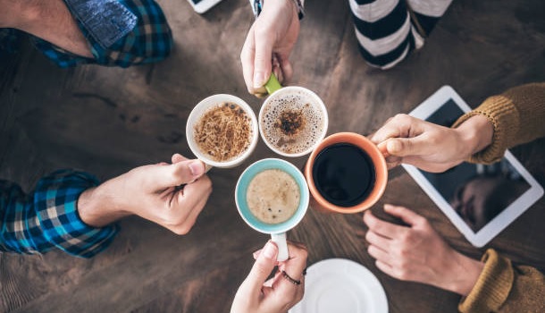 Enjoying Espresso With Friends