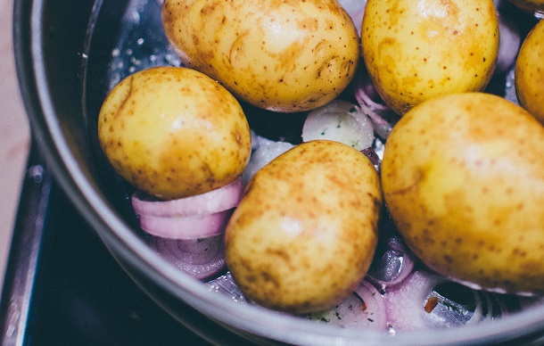 boiling potatoes