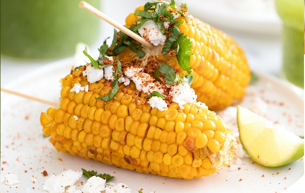 corn on plate