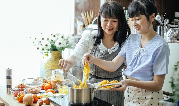 cooking pasta