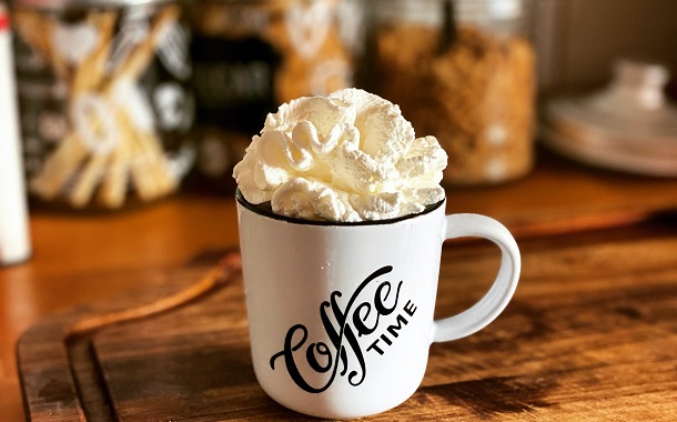 whipped cream and coffee